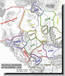Political Division in the Empire - 1634